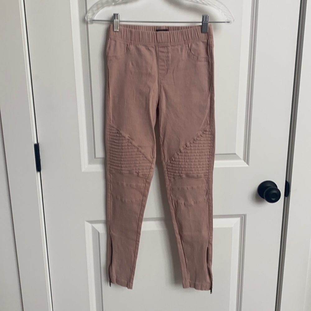 Light blush Moto skinny legging pants VICI